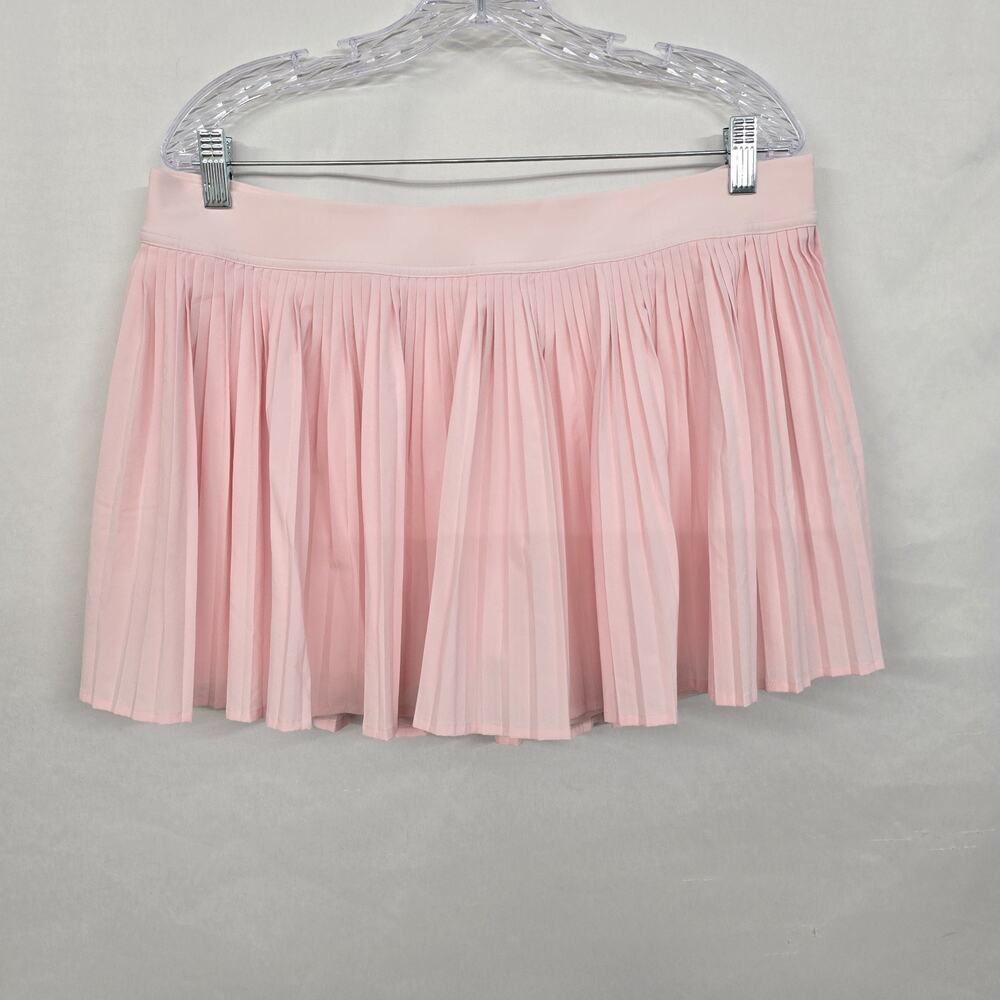 Lululemon Varsity High Rise Pleated Tennis Skirt Women's 14 Pink Organza EUC